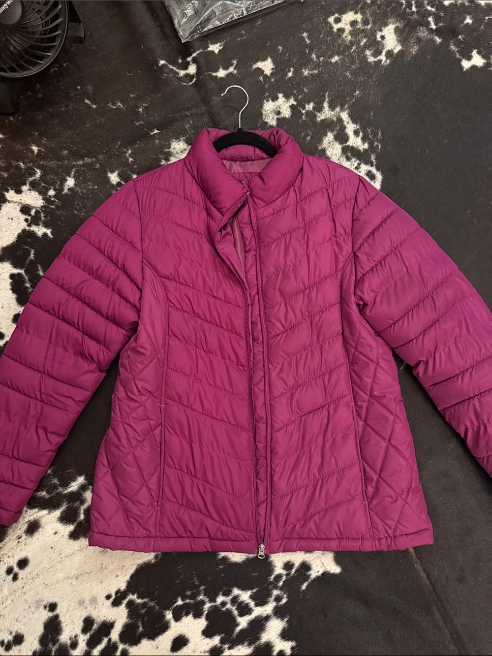 Faded glory violet mulberry puffer jacket size large